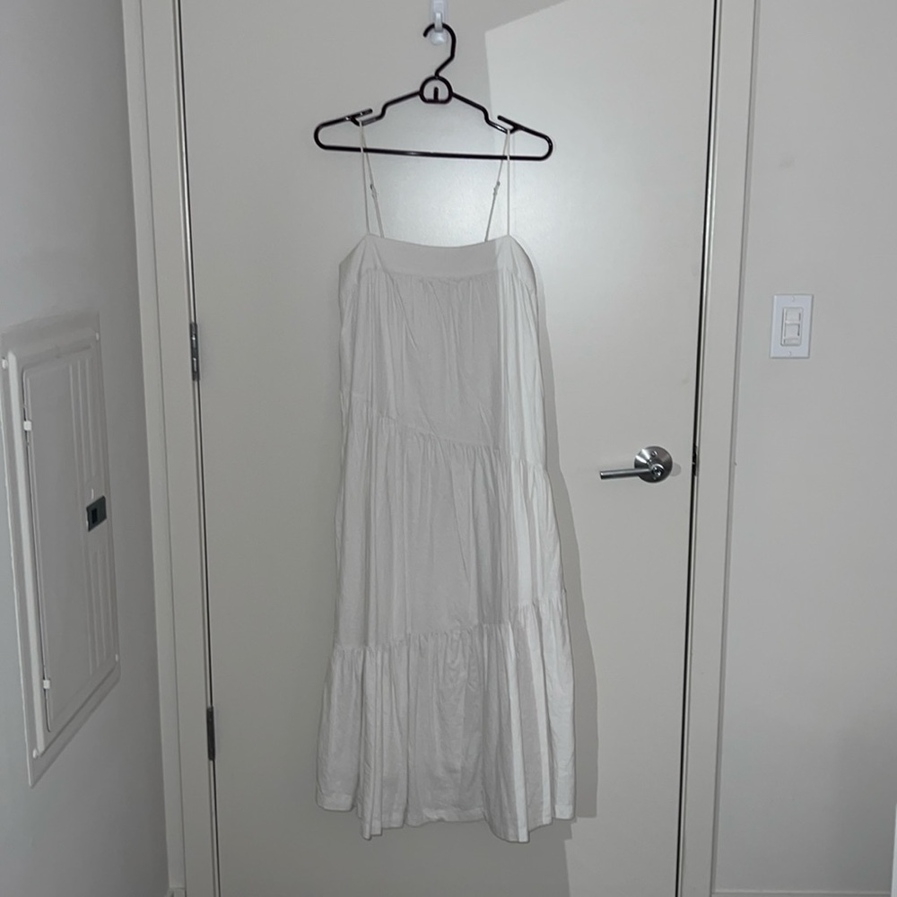 Abercrombie & Fitch Small Petite White Midi Dress